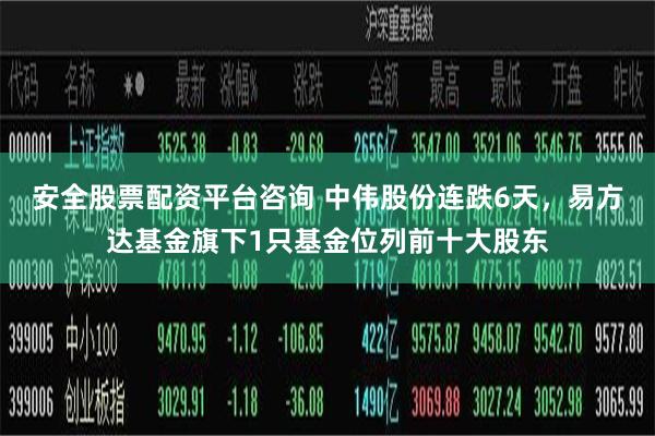 安全股票配资平台咨询 中伟股份连跌6天,易方达基金旗下1只基金位列前十大股东