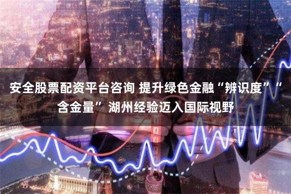 安全股票配资平台咨询 提升绿色金融“辨识度”“含金量” 湖州经验迈入国际视野