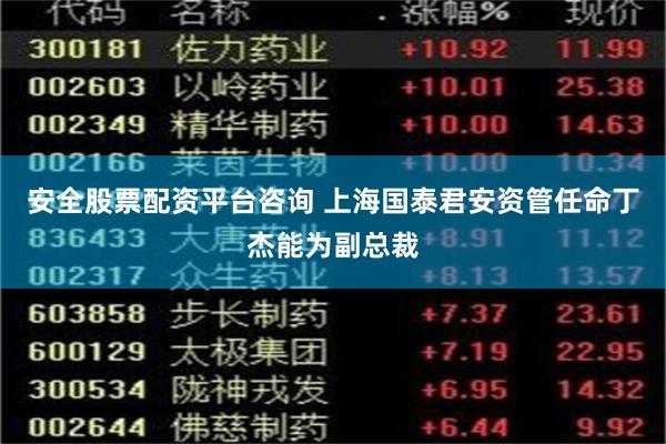 安全股票配资平台咨询 上海国泰君安资管任命丁杰能为副总裁