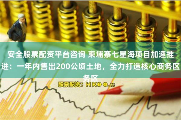 安全股票配资平台咨询 柬埔寨七星海项目加速推进：一年内售出200公顷土地，全力打造核心商务区